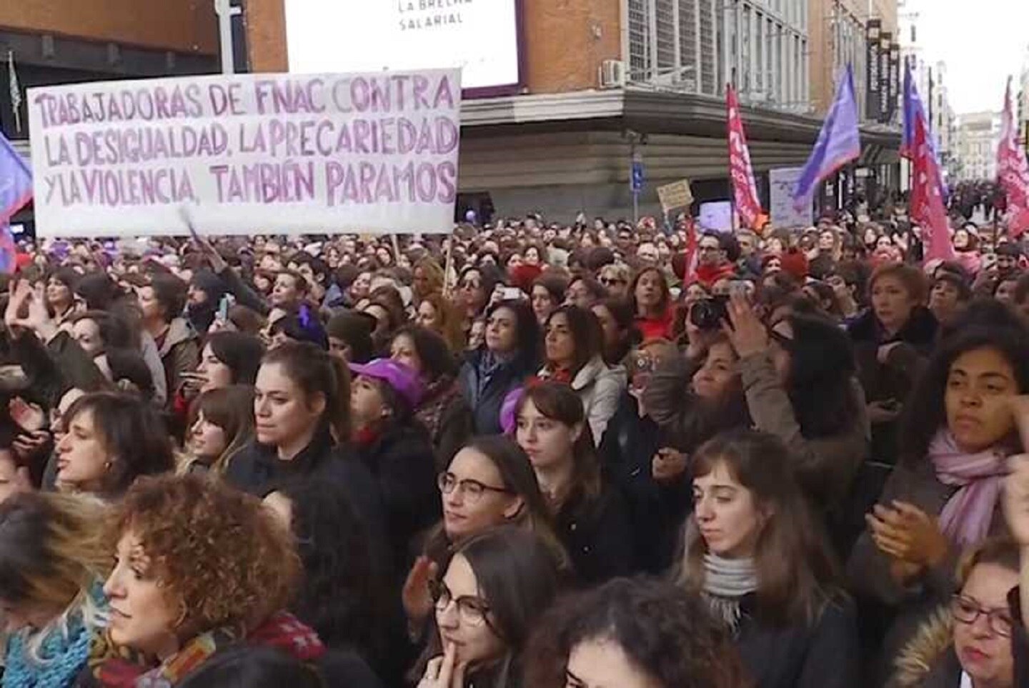 España se moviliza en el Día Internacional de la Mujer con una inédita huelga