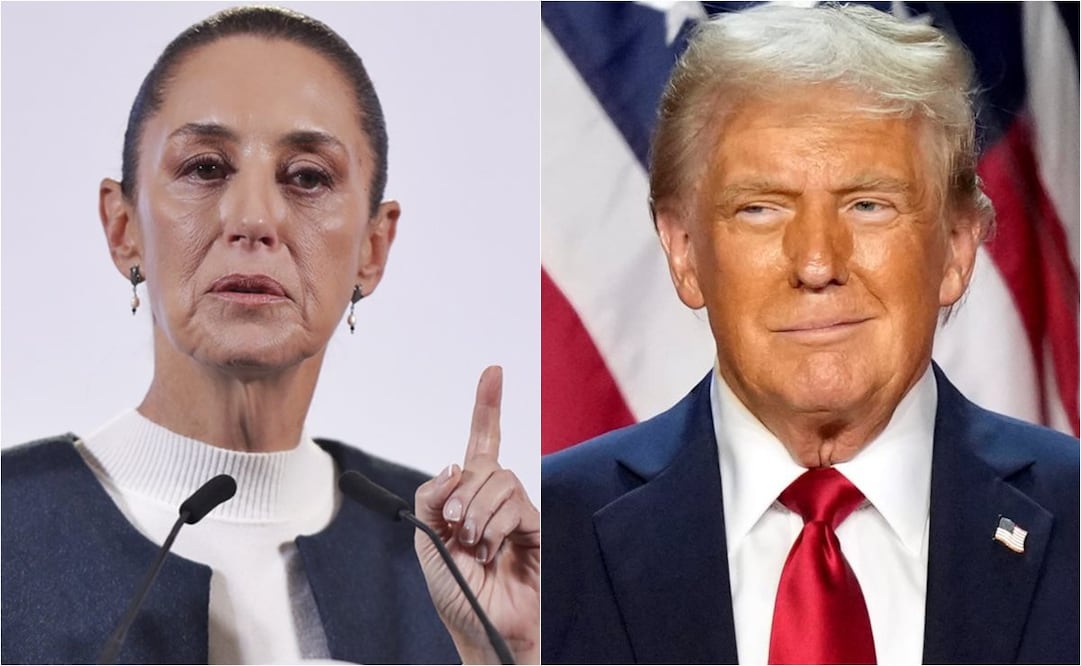 Claudia Sheinbaum, presidenta de México, y Donald Trump, presidente de EU. Foto: EL UNIVERSAL