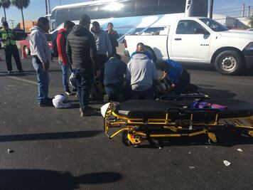 Derriban a motociclista en 5 de febrero