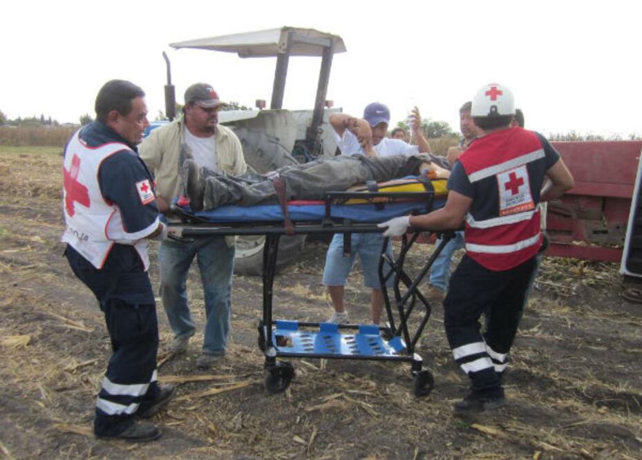 Se fractura brazo con tractor