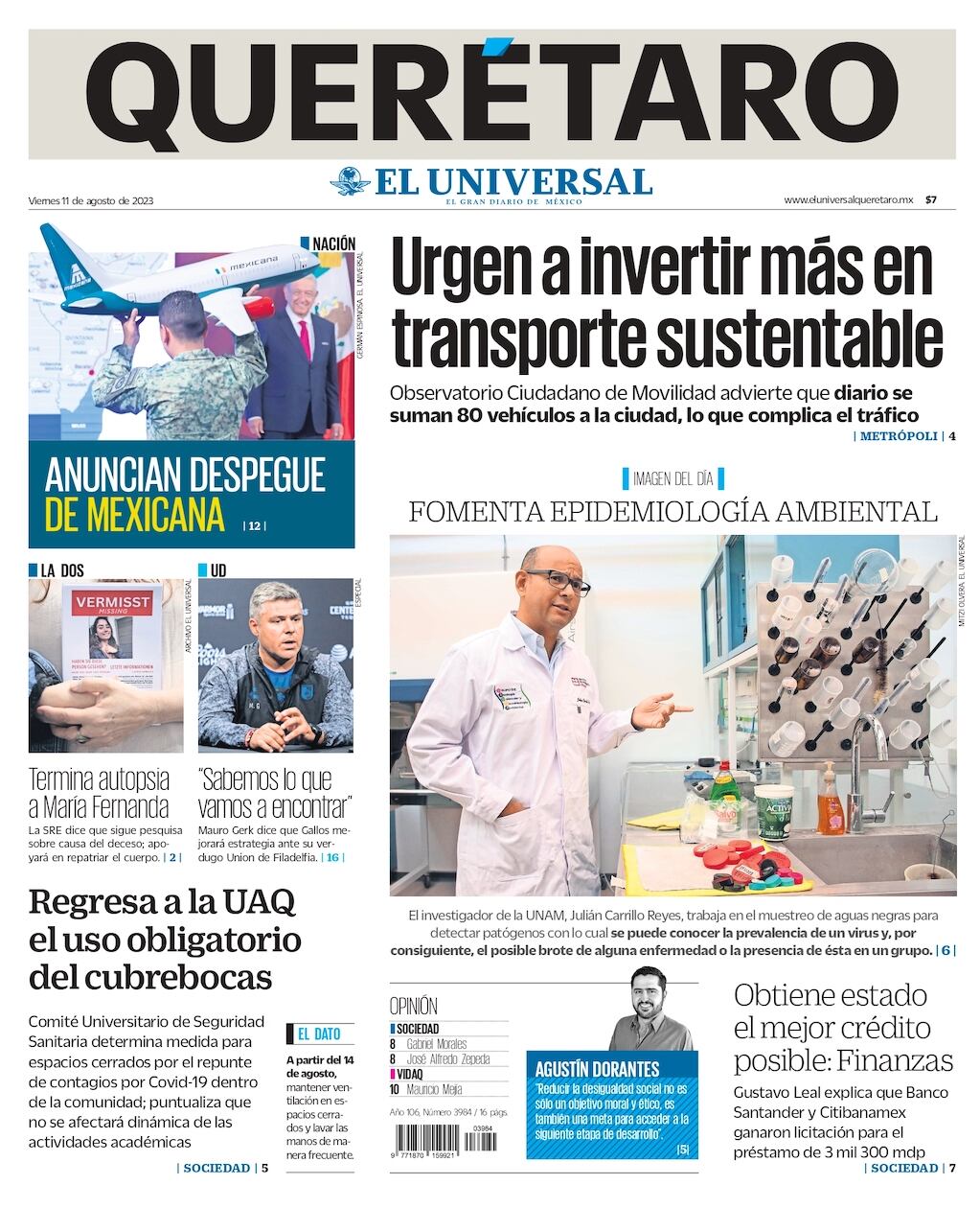 Portada 11 de agosto de 2023