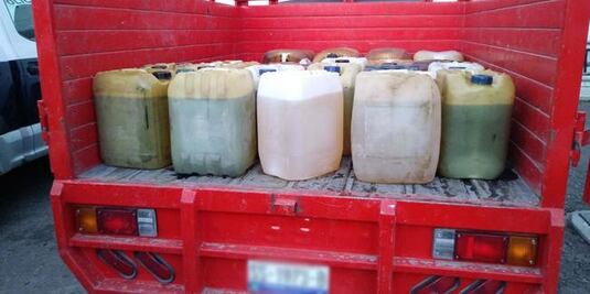 Aseguran 537 litros de hidrocarburo