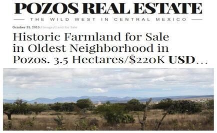 Ponen a la venta ‘ruinas históricas’ en Pozos