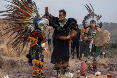 Reciben el equinoccio de primavera con danza prehispánica en La Cañada