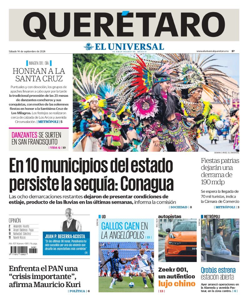 Portada 14 de septiembre de 2024