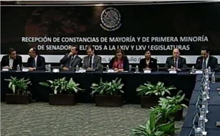 Entrega INE constancia de senadores electos