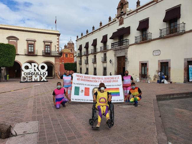 Se manifiesta la comunidad LGBTTTI+ en la capital