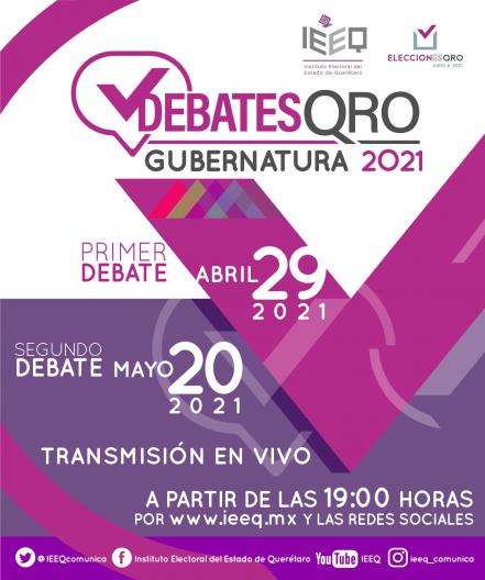 Estos serán los debates oficiales de los candidatos a la gubernatura de Querétaro