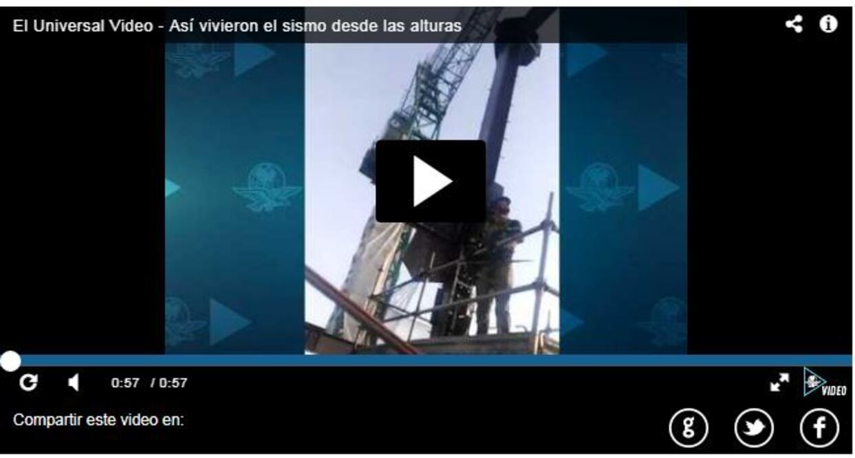 Así se vivió el sismo de 7.2 grados desde la punta de un rascacielos