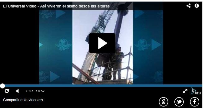 Así se vivió el sismo de 7.2 grados desde la punta de un rascacielos