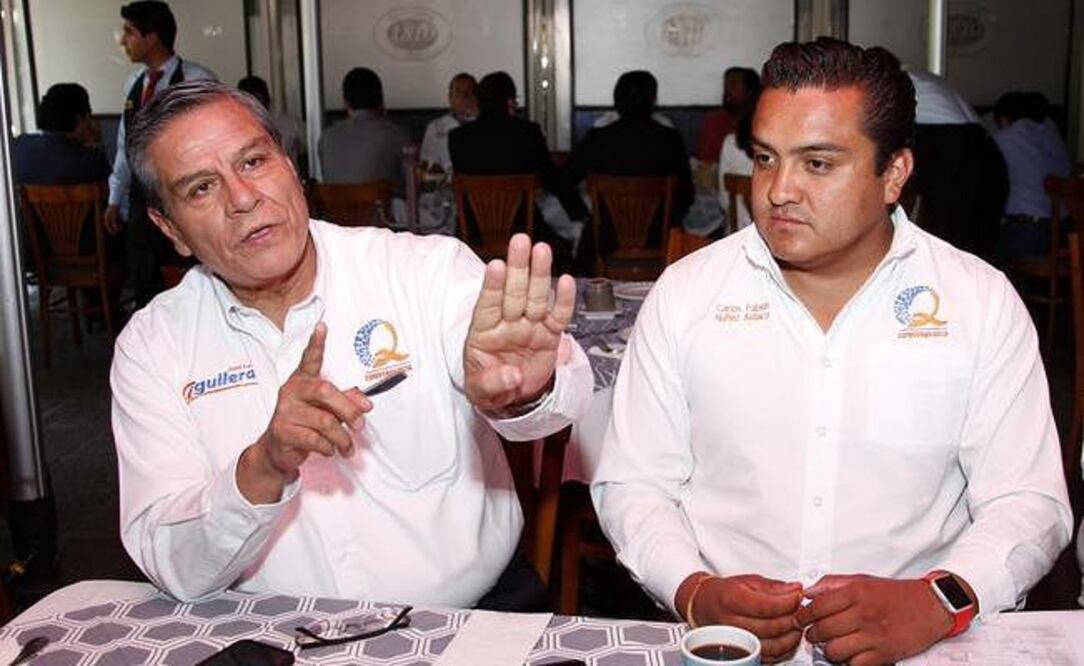 Presidente del Consejo Político de Convergencia Querétaro, José Luis Aguilera, presentó las denuncias.  FOTO: GUILLERMO GONZÁLEZ