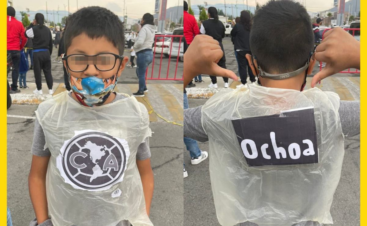 Memo Ochoa busca a niño de Querétaro que vistió bolsa decorada con logo del América; quiere regalarle una camiseta