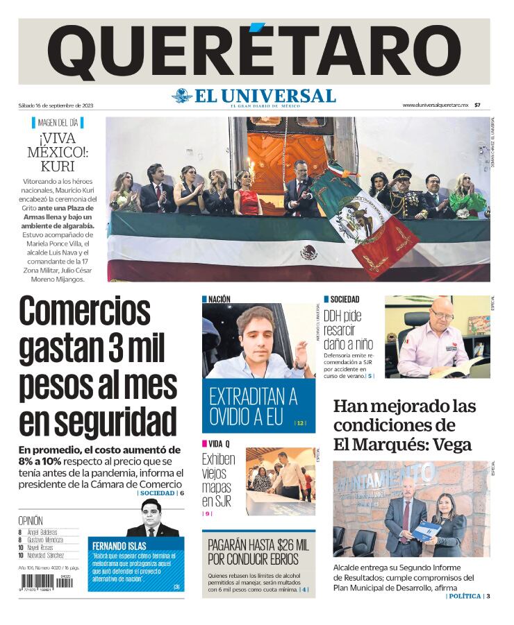 Portada 16 de septiembre de 2023