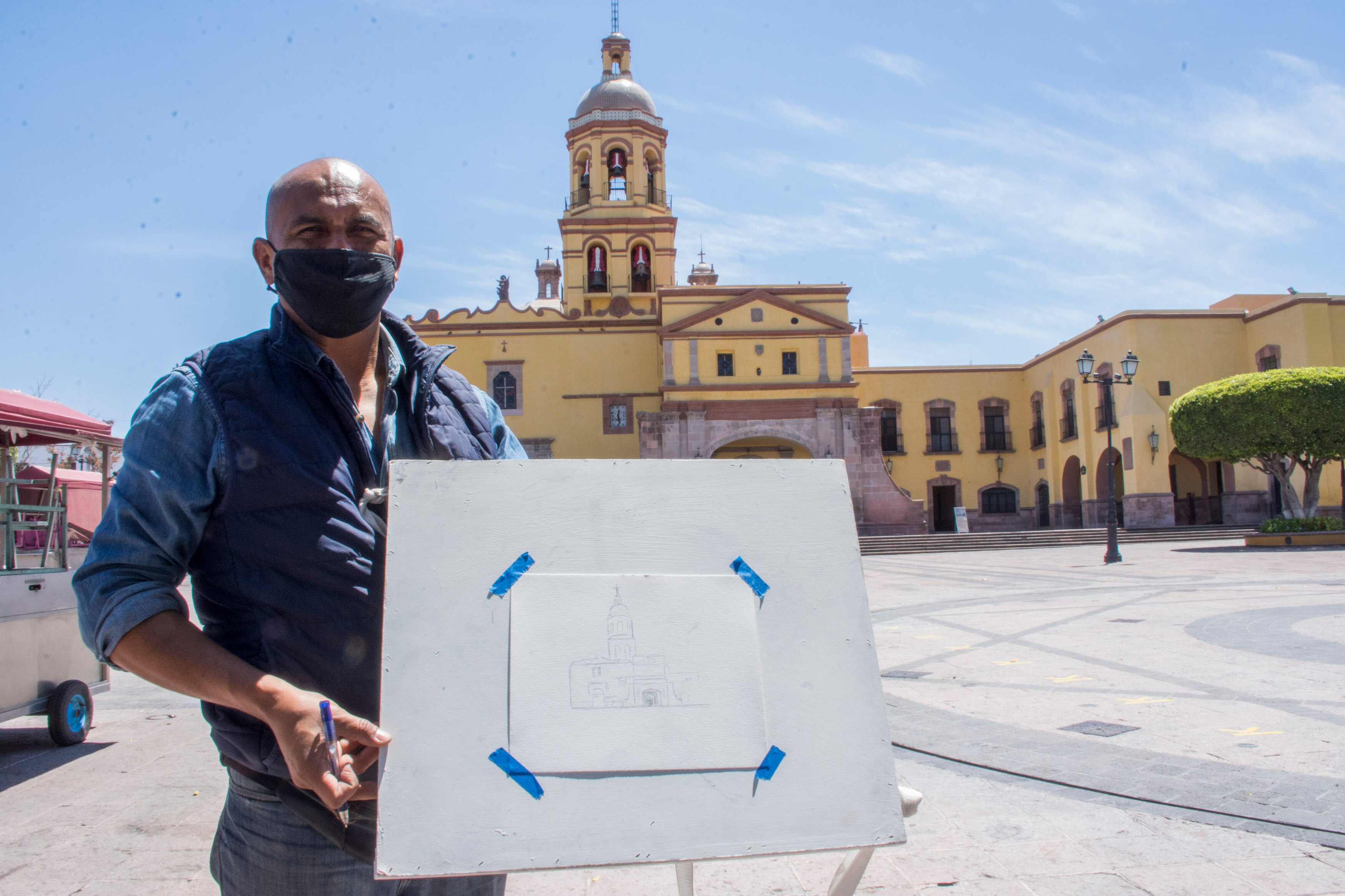 El maestro que afronta la pandemia con clases de arte