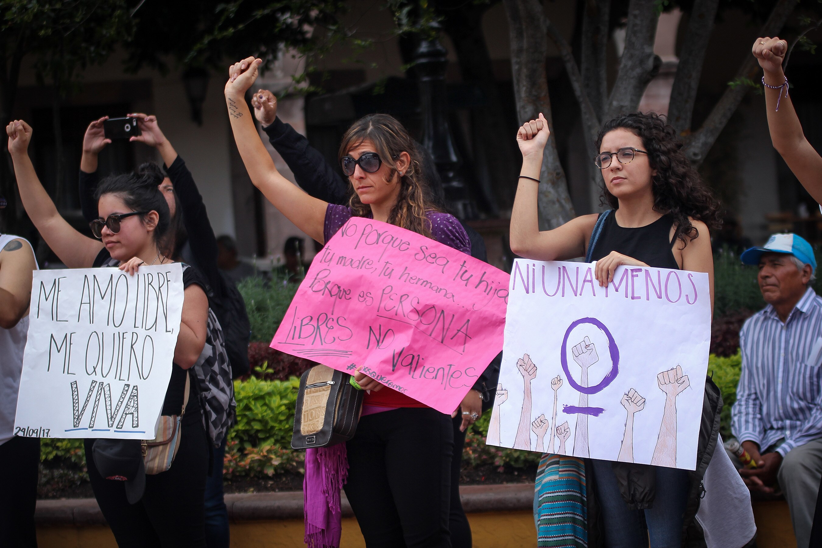 Protestan  mujeres queretanas por caso Mara