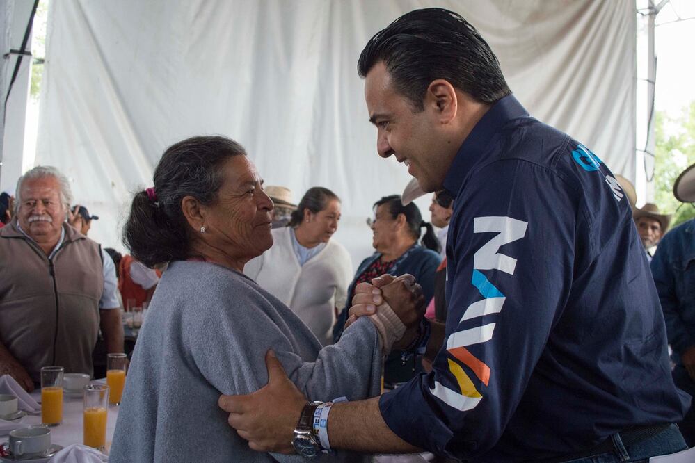 El candidato a la alcaldía de Querétaro realizó acto político en el Parque Bicentenario / Foto: Alma Gómez