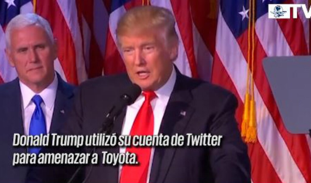 Trump amenaza a Toyota con "grandes impuestos" si abre planta en México