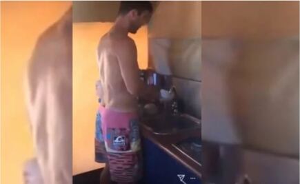 Chris Hemsworth lava los trastes y enloquece las redes