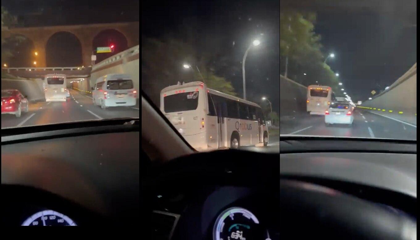 El operador llevaba prisa. Unidad de Qrobús alcanza los 100 km/h en pleno Bernardo Quintana