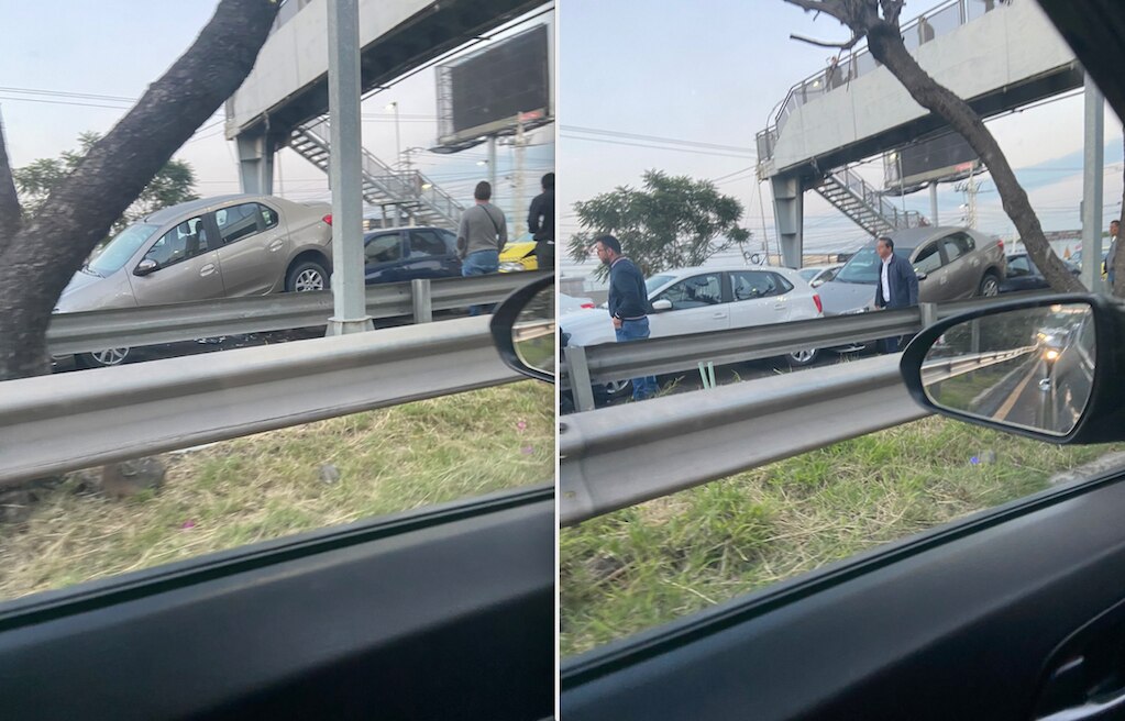 Querétaro despierta con una carambola en Bernardo Quintana; el tráfico colapsó