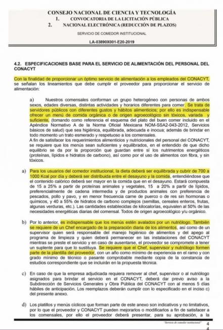 Conacyt derrocha 15 mdp en menú gourmet