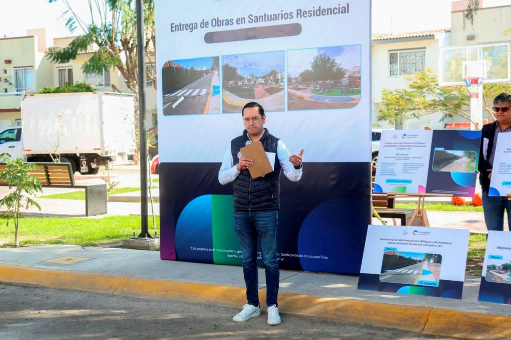 Corregidora entrega conexión vial entre las calles Santuario de El Milagro y Andamaxei