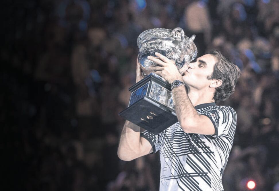 El suizo jugó con determinac ión y tuvo una justa reco mpensa en Australia (LUI SIU WAI. XINHUA)