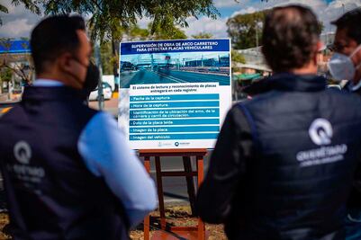 Supervisa Mauricio Kuri instalación de lectores de placas en Querétaro 