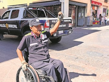 "La vida no se acaba en una silla de ruedas", afirma policía queretano
