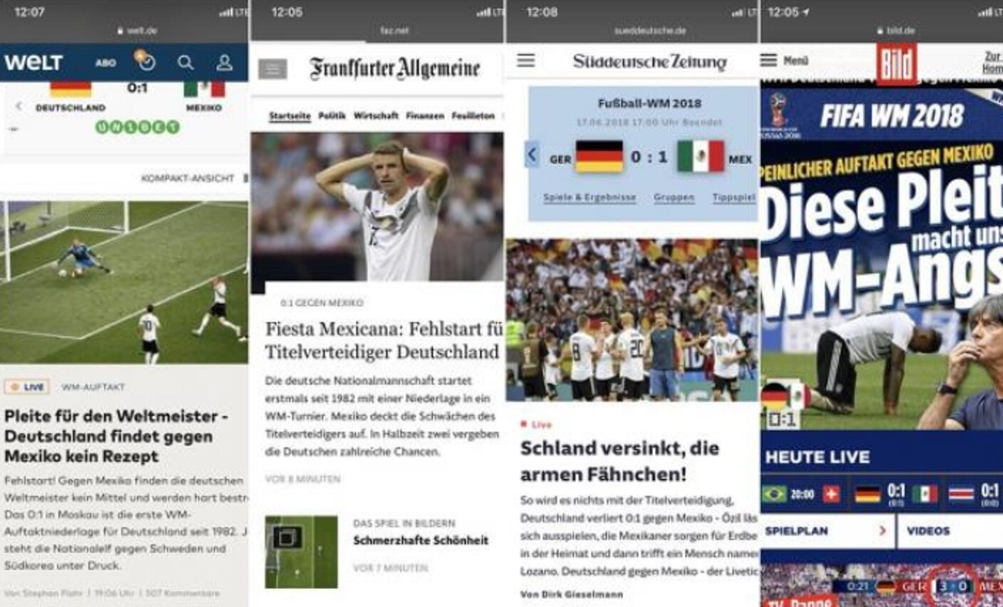 Prensa en Alemania explota por derrota ante México
