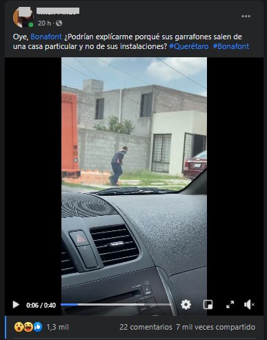 “No existe en dicha casa particular una rellenadora de agua”; Bonafot responde a video viral