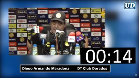 Maradona "se queda dormido" en conferencia de prensa