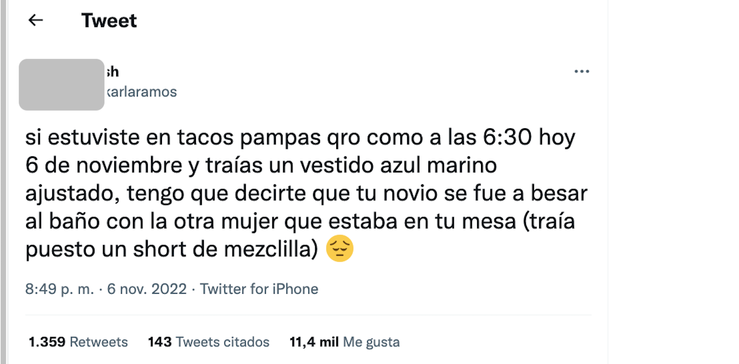 "Si estuviste en Tacos Pampas", el mensaje viral en Querétaro