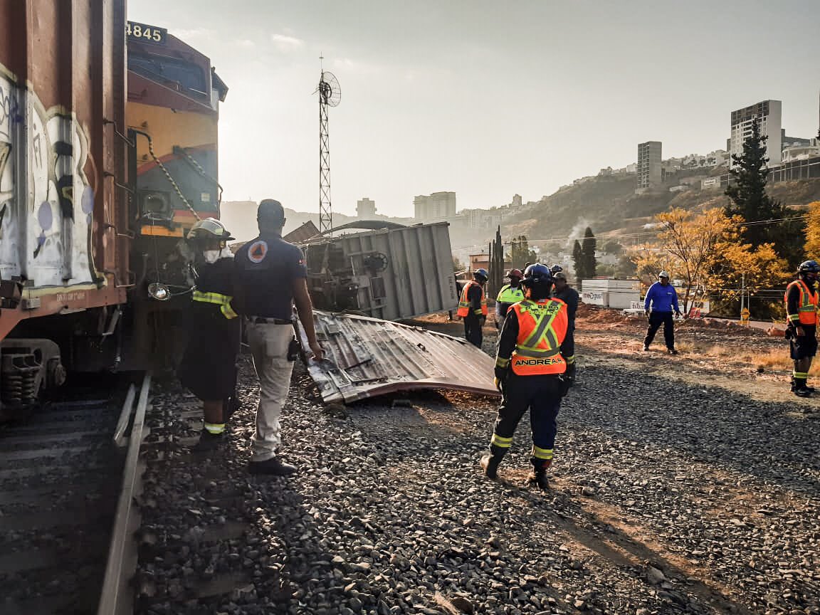 Se descarrila tren en la ciudad Querétaro