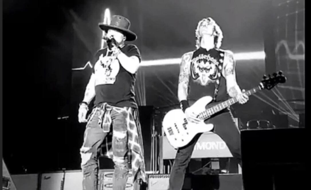 Guns N' Roses durante su show en el Estadio Jalisco. Foto: Instagram Guns N' Roses