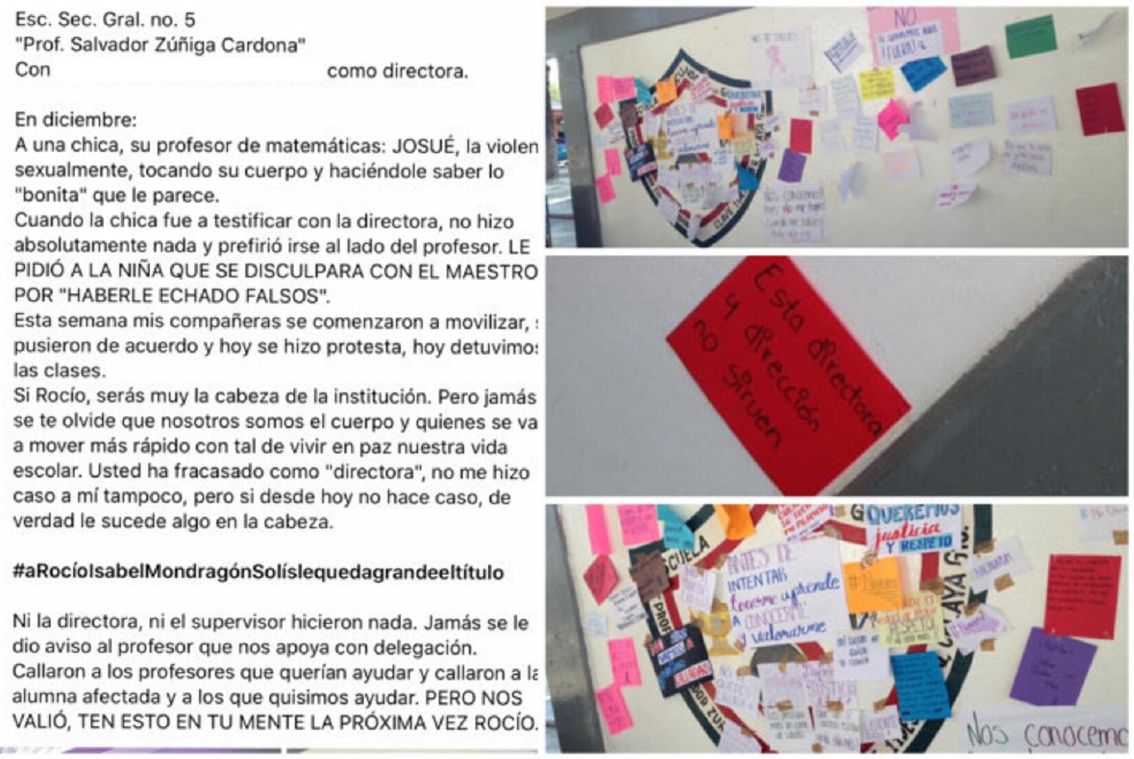En Celaya, protestan por casos de acoso sexual en secundaria
