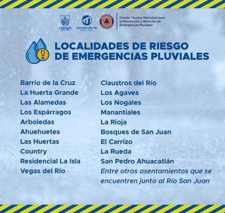 Evacuan zonas aledañas al río San Juan; también hay alerta en Tequisquiapan