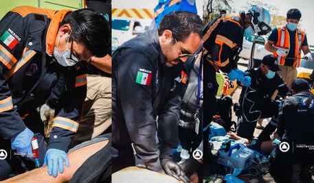 Atienden emergencia por paro cardiorrespiratorio en acceso al Aeropuerto de Querétaro