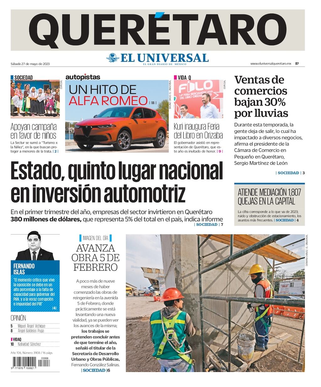 Portada 27 de mayo de 2023