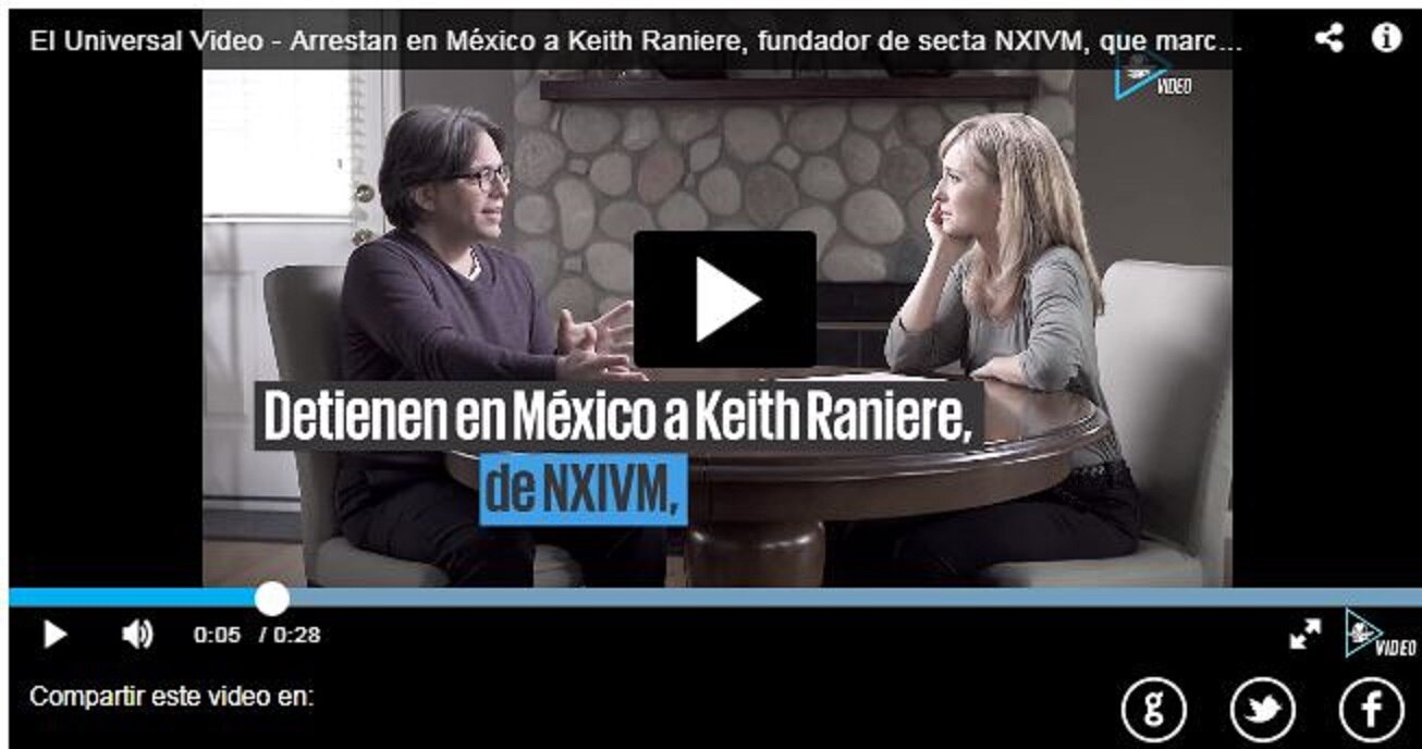 Raniere, de 57 años, fundador de la organización de autoayuda "NXIVM". Foto: Especial