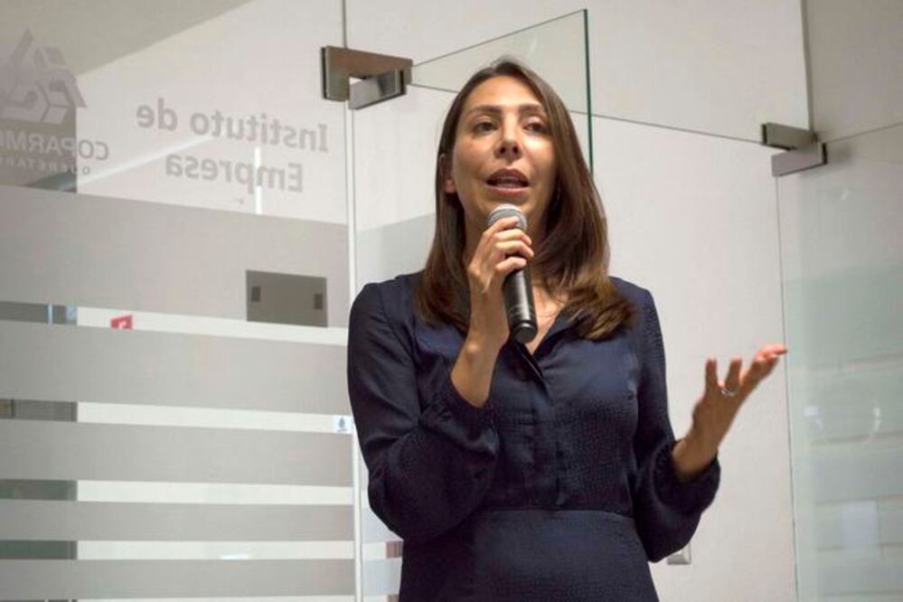 La presidenta de la Coparmex, señalo que la ciudadanía debe retomar el control, estar unida y ser positiva. / Foto: Mitzi Olvera