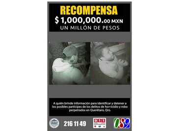 Ofrecen un millón de pesos por presuntos responsables del homicidio en la colonia San Javier