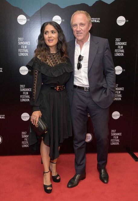 Henri Pinault acompañó a Salma al estreno de Beatriz at dinner. (JAMES SHAW. XINHUA)