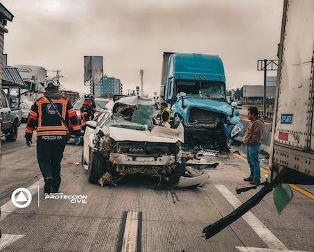Accidente múltiple en la autopista 57 deja un lesionado de consideración