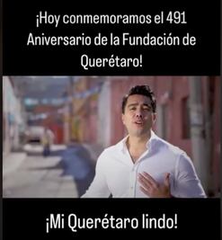 Diputado se echa un palomazo para celebrar la fundación de Santiago de Querétaro 