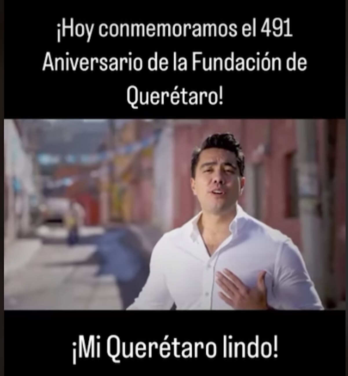 Diputado se echa un palomazo para celebrar la fundación de Santiago de Querétaro