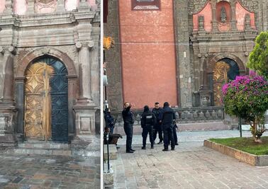 Queman la puerta de Santo Domingo en San Juan del Río