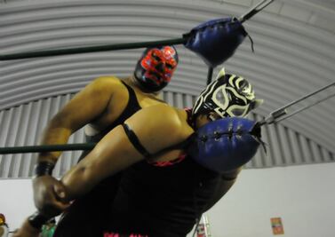 Fiesta de lucha libre en el Tintero