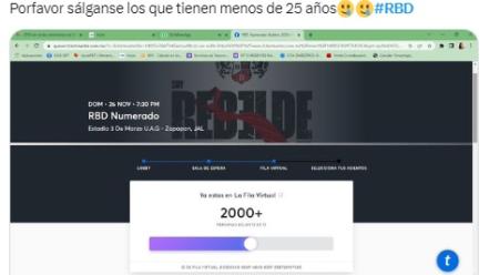 Fans de RBD se quejan de Ticketmaster en el segundo día de venta: " Ya me ganaron todos los boletos"