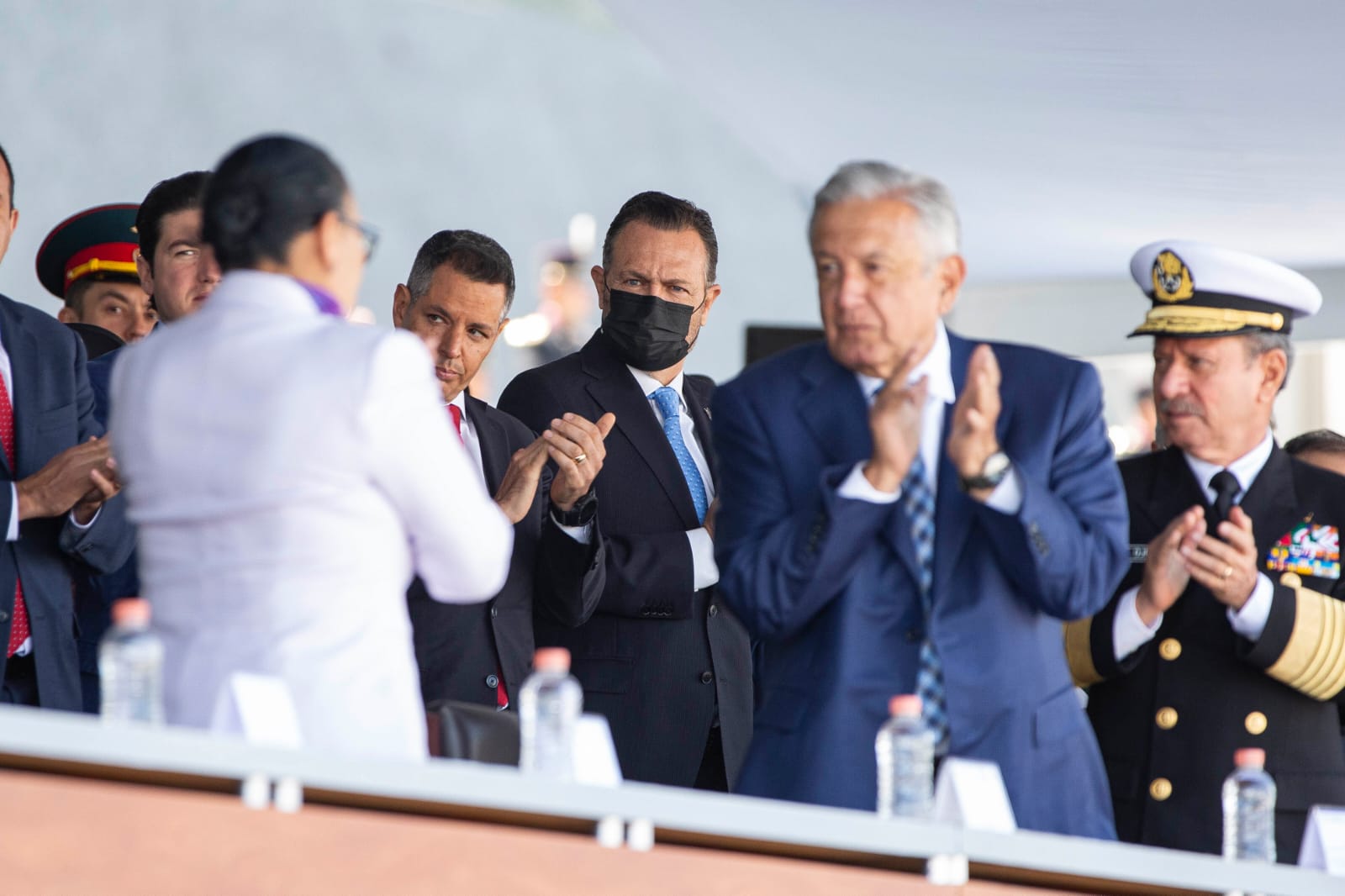 Mauricio Kuri acompaña al presidente AMLO a celebrar el tercer aniversario de la Guardia Nacional